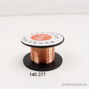Fil de cuivre 0,1 mm, env. 10 mètres. Pour passer l'élastique Opalon dans les perles
