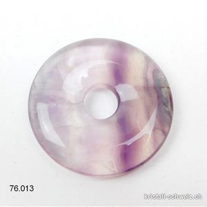 Fluorite arc-en-ciel claire, Donut 4 cm. OFFRE SPECIALE
