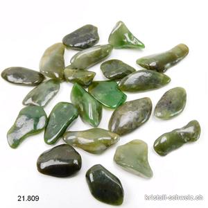 Nephrit Jade grün 1,5 - 2,5 cm. Gr. XS - S. Sonderangebot