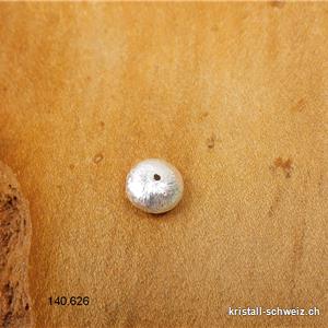 Lentille bombée 8 mm x épais. 4 mm , Intercalaire en argent 925