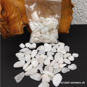 50 grammes Pierre de Lune blanche, petites pierres 5 à 15 mm