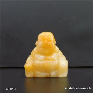 Bouddha Calcédoine jaune 3,5 cm
