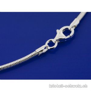 Schlangenkette rund aus 925 Silber,  L. 60 cm