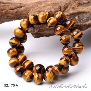 Armband Tigerauge 10 mm / 19 cm. A-Qual.