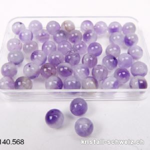 Amethyst Chevron, Kugel gelocht 6 mm 