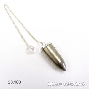 Pendel Pyrit Zuckerhut 3 - 3,5 cm aus 925 Silber