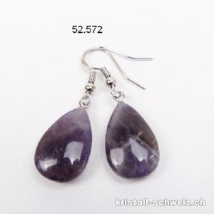 Ohrhänger Tropfen Amethyst 2 cm. Sonderangebot