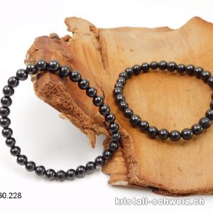 Armband Schungit 6 - 6,5 mm / 18,5 - 19 cm