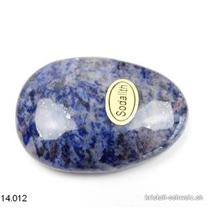 Sodalite, pierre anti-stress incurvée env. 5 x 3,5 cm. OFFRE SPECIALE