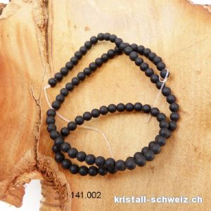 Strang Onyx schwarz MATT 4 - 4,5 mm / 39,5 cm, ca. 94 Kugeln