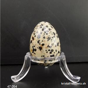 Oeuf Jaspe Dalmatien 3,5 cm avec support plexiglas
