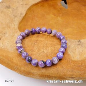 Armband Charoit 8 mm, elastisch 18,5 cm. Größe M