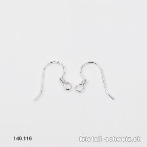 Fischhalter für Ohrringe 12 mm, aus 925er Silber. 1 Paar. SONDERANGEBOT