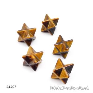 Klein Merkaba Tigerauge, diagonal 2 cm x dick. 1,2 cm. Sonderangebot