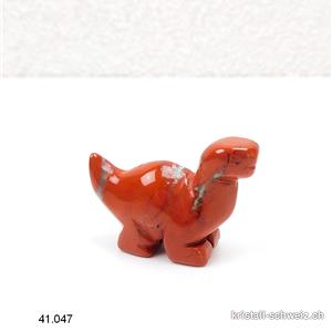 Dinosaure Jaspe rouge brèché, env. 4 x haut. 2,5 cm