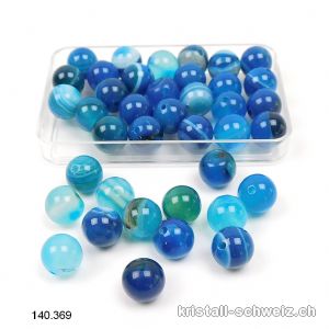 Achat blau, Kugel gelocht 8 mm. Sonderangebot