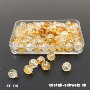 Citrin, Kugel gelocht 6 - 6,5 mm