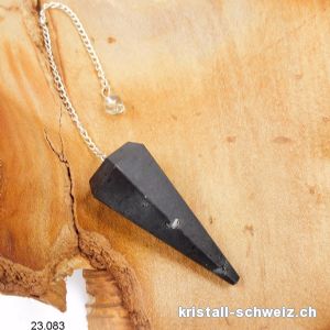 Pendel Turmalin schwarz matt - Schörl 4,3 - 5 cm. Sonderangebot