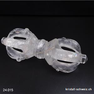 Dorje - Vajra Cristal de Roche d'Himalaya 13,2 cm/ 195 grammes. RARETÉ