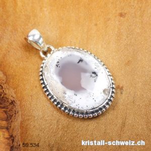 Anhänger dendriten Opal aus Silber 925. Einzelstück