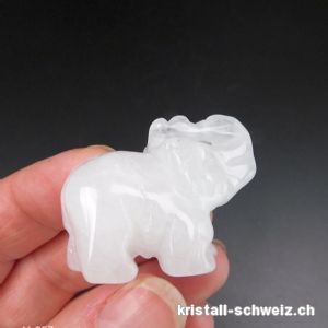 Elefant Bergkristall  - weisser Quarz 3,5 - 4 cm