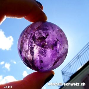 Kugel Amethyst 4,2 cm. Einzelstück 104 Gramm