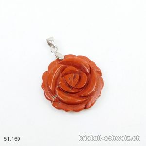 Anhänger Jaspis rot - ROSA 2,5 cm