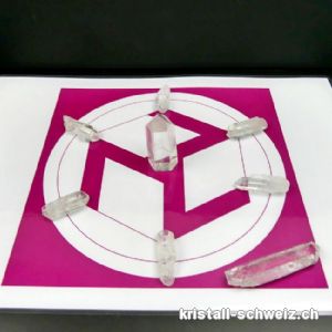 Komplette Reiki Set mit Kristalle und Raster Anthakarana A4. Unikat