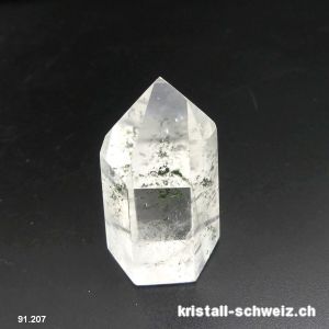 Bergkristall mit chlorit, polierte 4,1 x 2,3 x 2,2 cm. Unikat 34 grammes