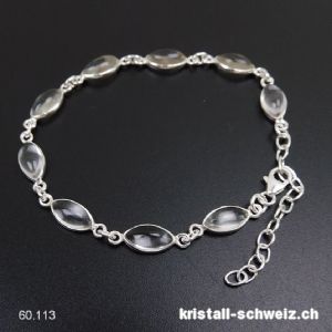 Armband Bergkristall aus 925 Silber. AA-Qual.