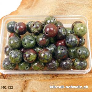 Jaspis - Drachenjaspis, Kugel gelocht 8,5 - 9 mm