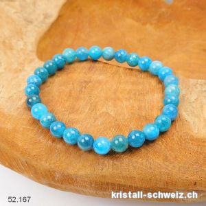 Armband Apatit blau 6 - 6,5 mm / 18 cm