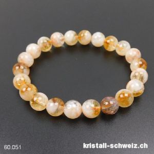 Armband Citrin 8-8,5 mm, elastisch 18,5 cm. Grösse M