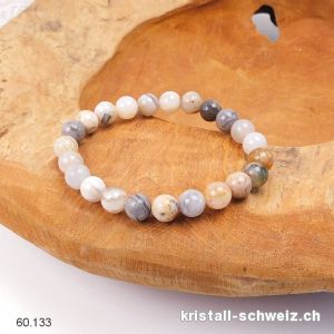 Armband Achat bunt 8,5 mm / 18,5 - 19 cm