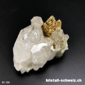 Quarz mit Gestein aus Schweiz. Einzelstück