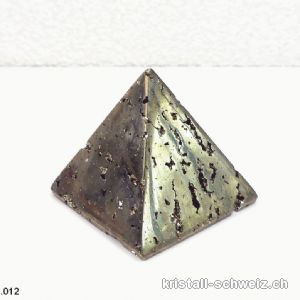 Pyramid Pyrit aus Peru, Basis 5,3 cm x H. 4,8 cm. Einzelstück 224 Gramm