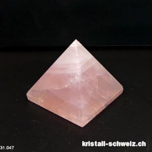 Pyramid Rosenquarz, Basis 4,4 cm x H. 3,9 cm. Unikat