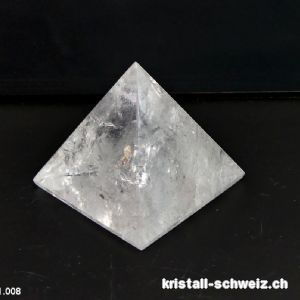 Pyramid Bergkristall, Basis 4,5 x H. 4 cm. Unikat