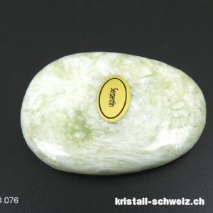 Jade Serpentin grün, Anti-Stress Daumenstein 5 x 3,5 cm