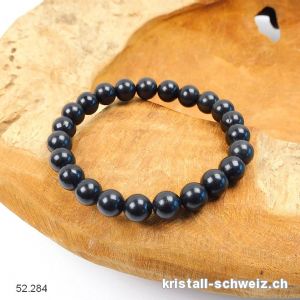 Armband Schungit 8,5 mm / 19 cm. Grösse M-L