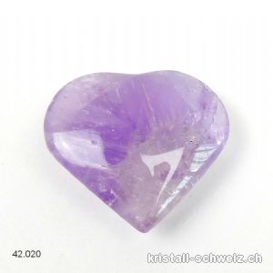 Herz Amethyst hell aus Brasilien 3,5 x 3 cm