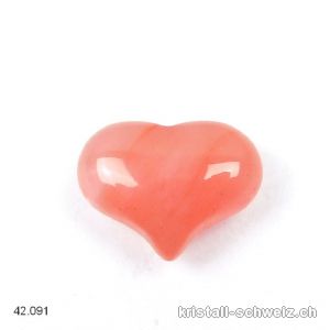 Herz Quarz Wassermelone 2,5 x 2 cm. Sonderangebot