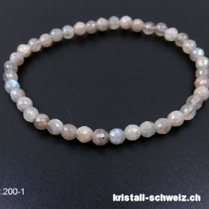 Armband Labradorit facettiert 5 mm / 21 cm. Gr. L-XL