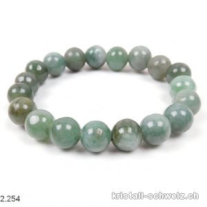 Armband Jadeit - Edel Jade 10 mm / 18 cm. Unikat