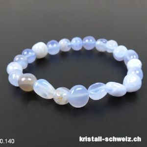 Armband Chalcedon blau 8 - 10 mm / 18 - 18,5 cm