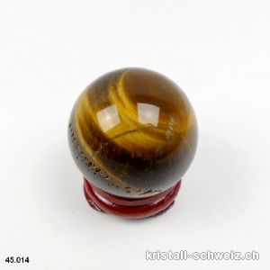 Kugel Tigerauge 3,4 cm. Unikat 55 Gramm