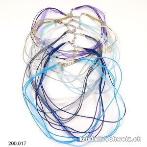 7 x Halskette Organza Mixfarben, einstellbar