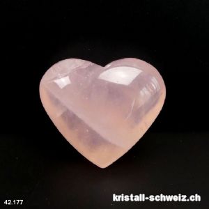 Herz Rosenquarz aus Brasilien. Unikat 46 Gramm