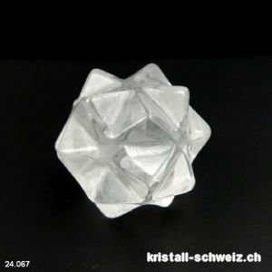 Ikosaeder - Meteorit - Bergkristall 4 cm. Unikat 57 Gramm