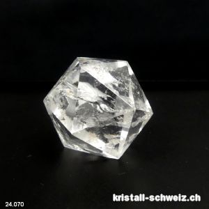 Ikosaeder Bergkristall 3 cm. Einzelstück 25 Gramm